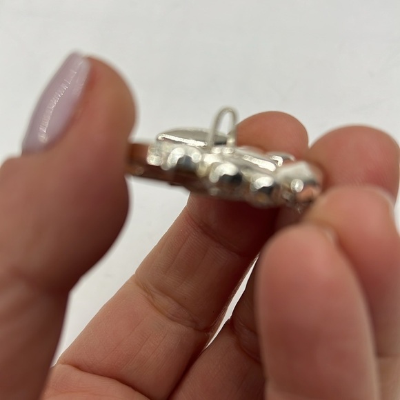 Set of Three 3 Large Crystal Cubic Zirconia 1” Buttons - Picture 4 of 4